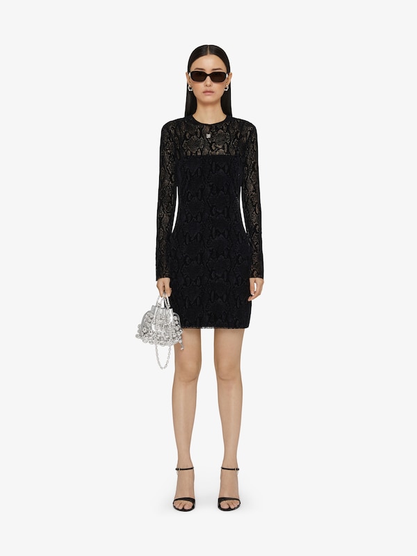 Givenchy Dress in python print tulle with 4G detail