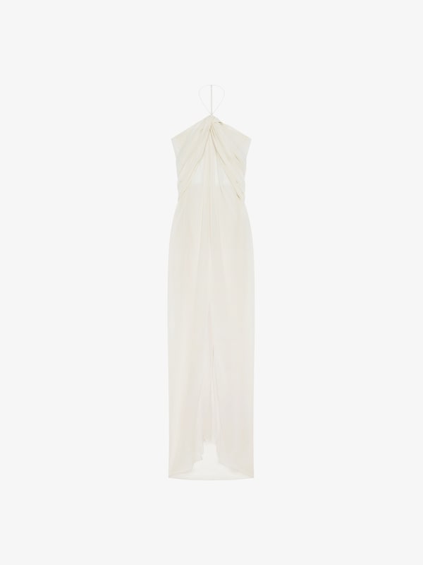 Givenchy Evening Draped Dress In Silk With Crystals Détail