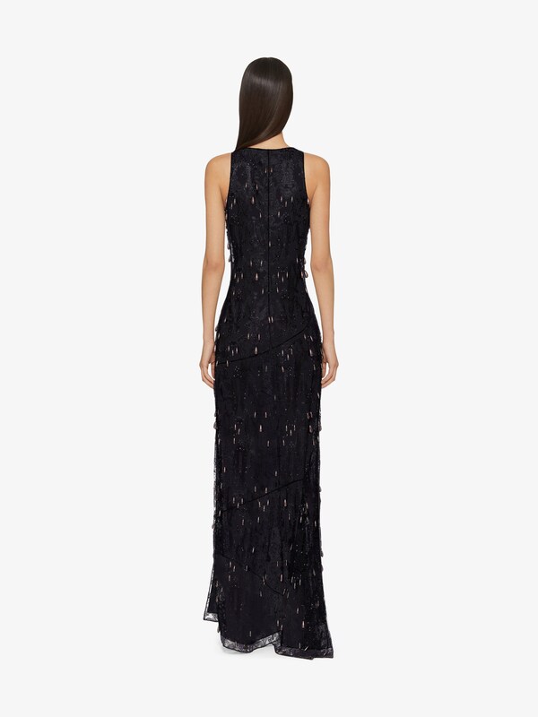 Givenchy Evening Dress In Lace With Embroidered Pearls