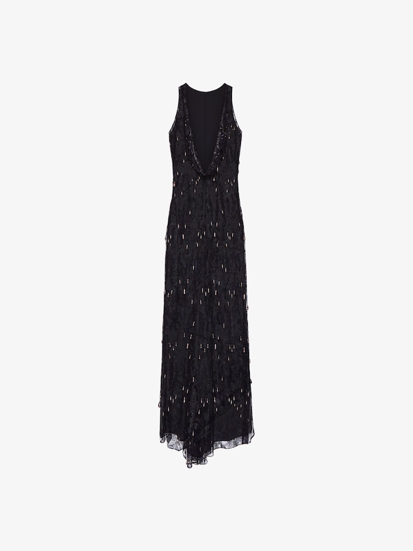 Givenchy Evening Dress In Lace With Embroidered Pearls