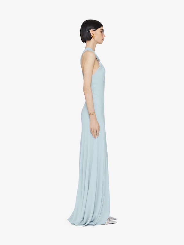 Givenchy Evening Dress In Silk With 4G Liquid Detail