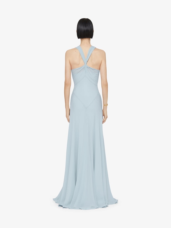 Givenchy Evening Dress In Silk With 4G Liquid Detail