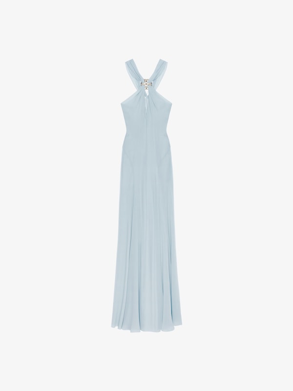 Givenchy Evening Dress In Silk With 4G Liquid Detail
