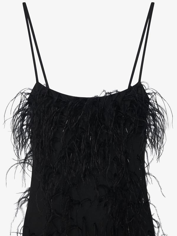 Givenchy Evening Straps Dress With Feathers And Lurex