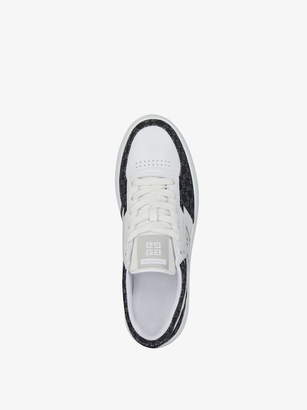 Givenchy G Move Sneakers In Leather And Monogram 72 Denim
