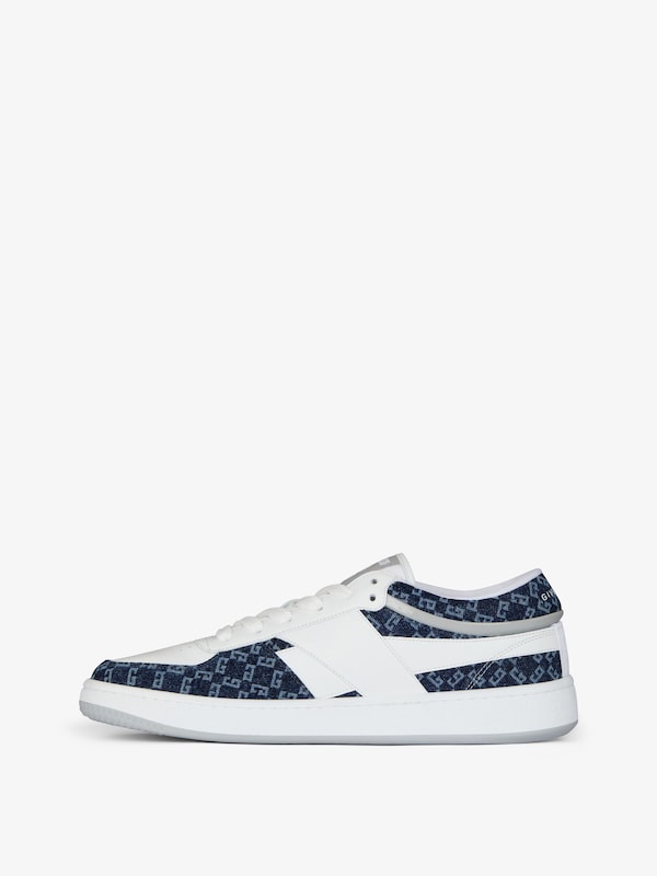 Givenchy G Move Sneakers In Leather And Monogram 72 Denim