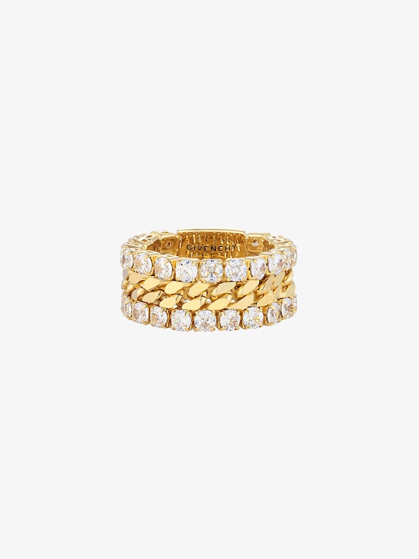 Givenchy 4G Crystal Ring In Metal With Crystals