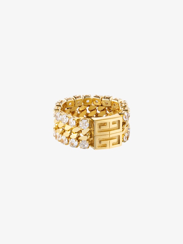 Givenchy 4G Crystal ring in metal with crystals