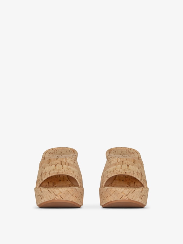 Givenchy 4G Doll Wedge Mules In Cork