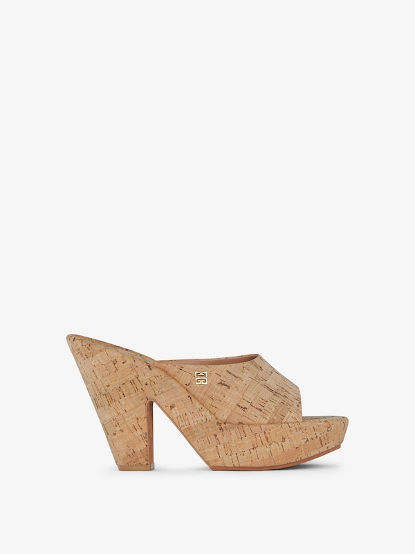 Givenchy 4G Doll wedge mules in cork