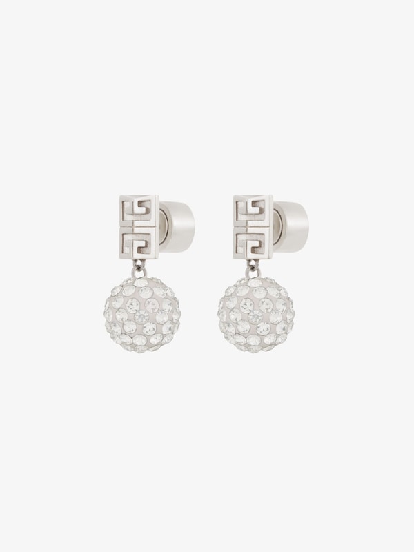 Givenchy 4G Earrings In Metal With Crystals
