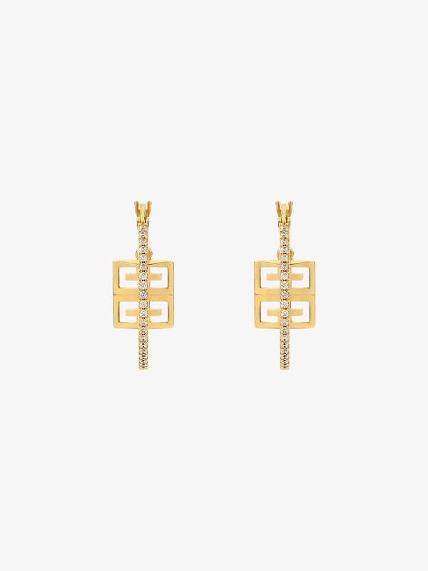 Givenchy 4G Earrings In Metal With Crystals