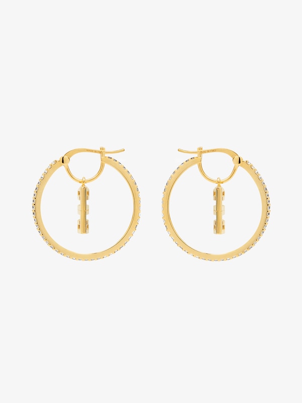 Givenchy 4G Earrings In Metal With Crystals