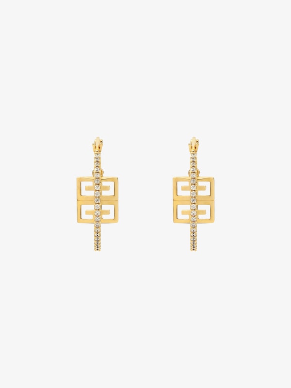 Givenchy 4G Earrings In Metal With Crystals