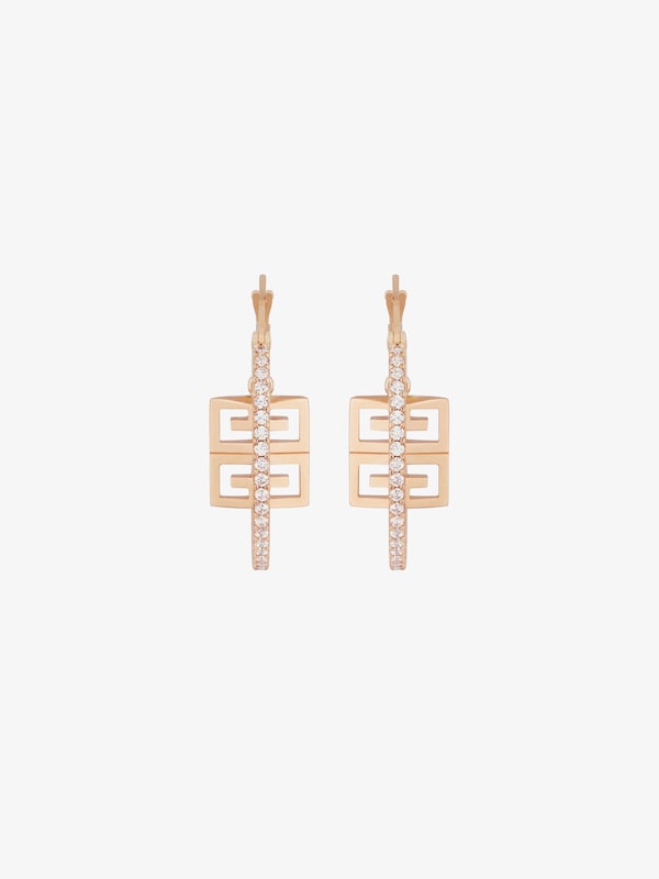 Givenchy 4G Earrings In Metal With Crystals