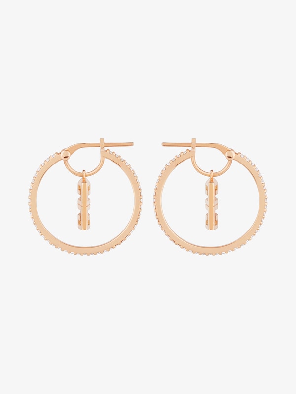 Givenchy 4G Earrings In Metal With Crystals