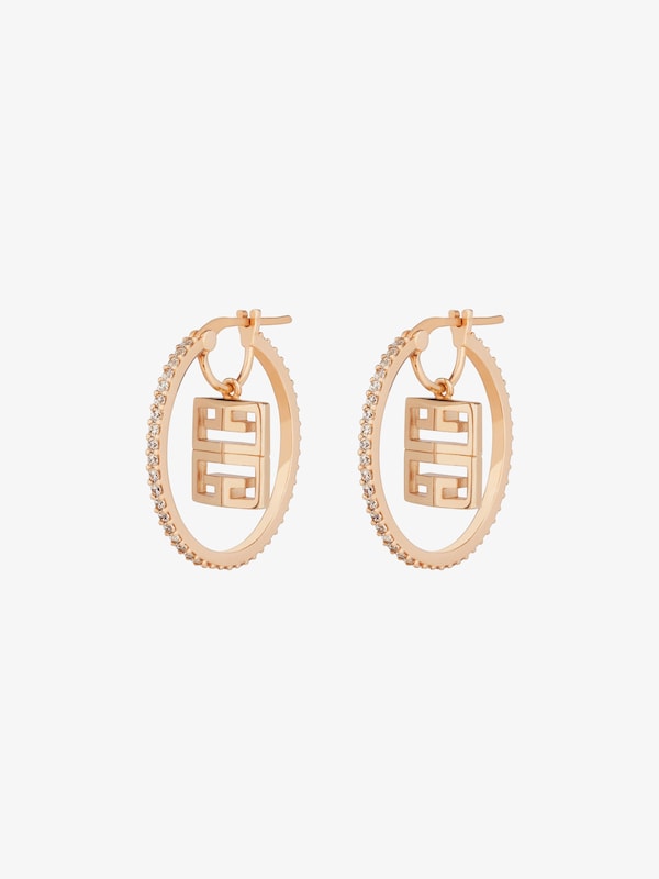 Givenchy 4G earrings in metal with crystals
