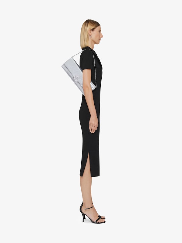 Givenchy 4G Liquid Clutch Bag In Laminated Leather