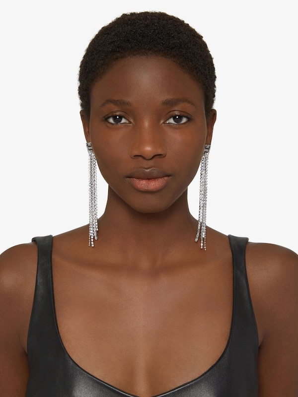 Givenchy 4G Liquid Earrings In Metal With Crystals