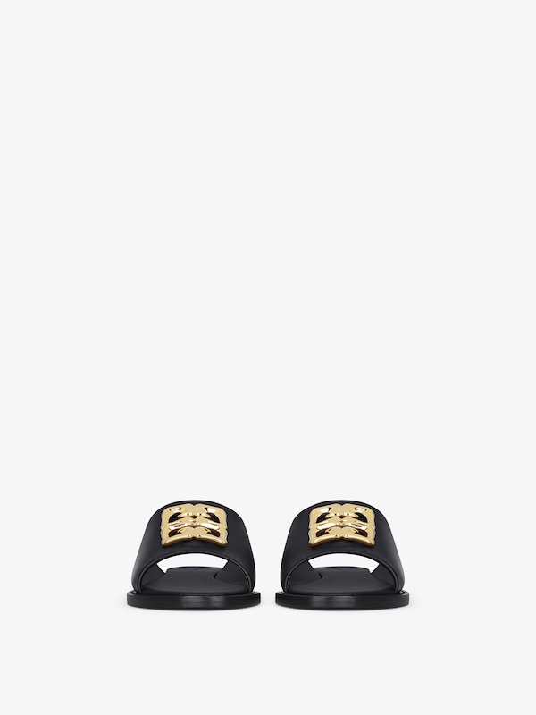 Givenchy 4G Liquid Flat Mules In Leather