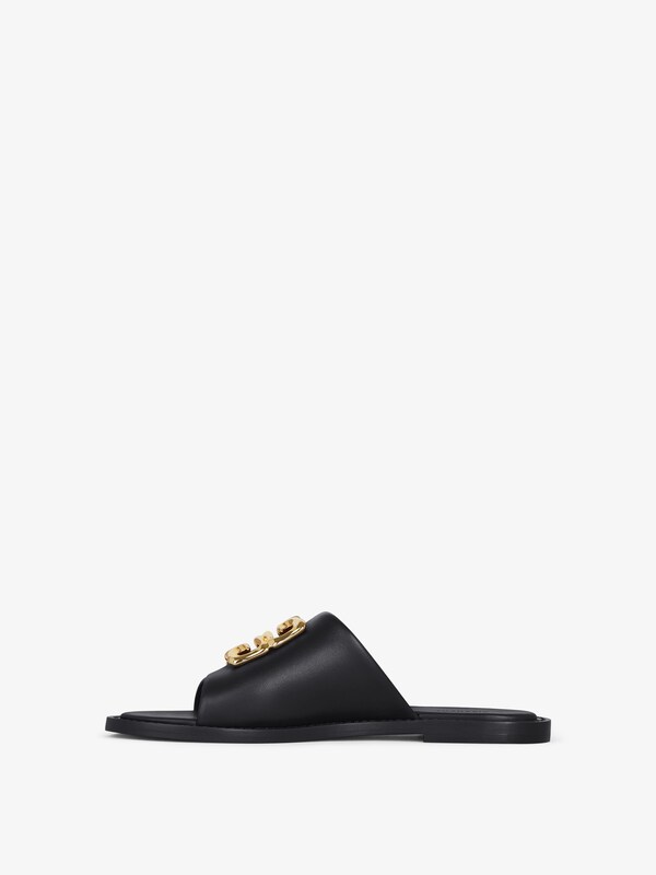 Givenchy 4G Liquid Flat Mules In Leather