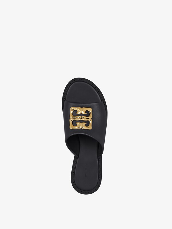Givenchy 4G Liquid Flat Mules In Leather