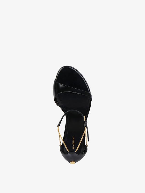 Givenchy 4G Liquid Heeled Sandals In Leather