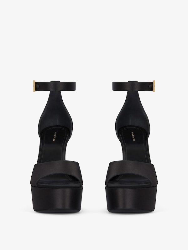 Givenchy 4G Liquid Platform Sandals In Satin