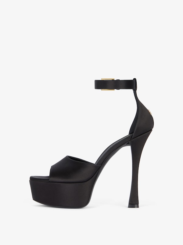 Givenchy 4G Liquid Platform Sandals In Satin