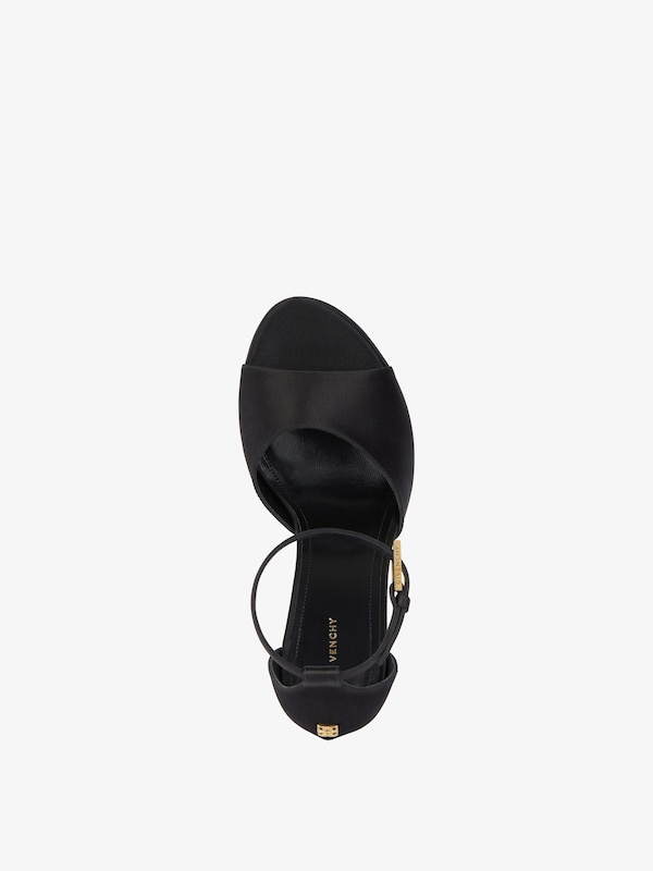 Givenchy 4G Liquid Platform Sandals In Satin