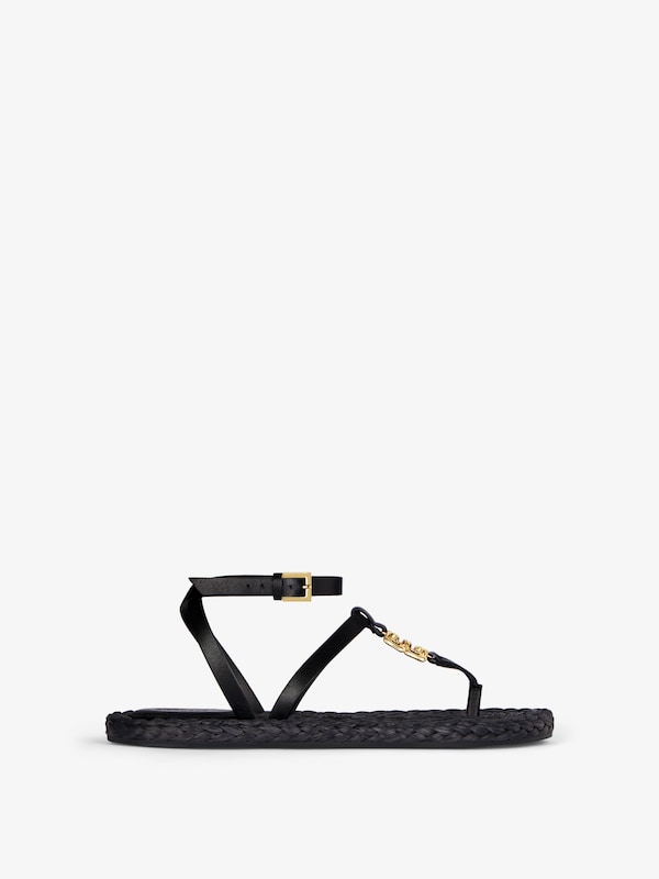 Givenchy 4G Liquid tong sandals in raffia