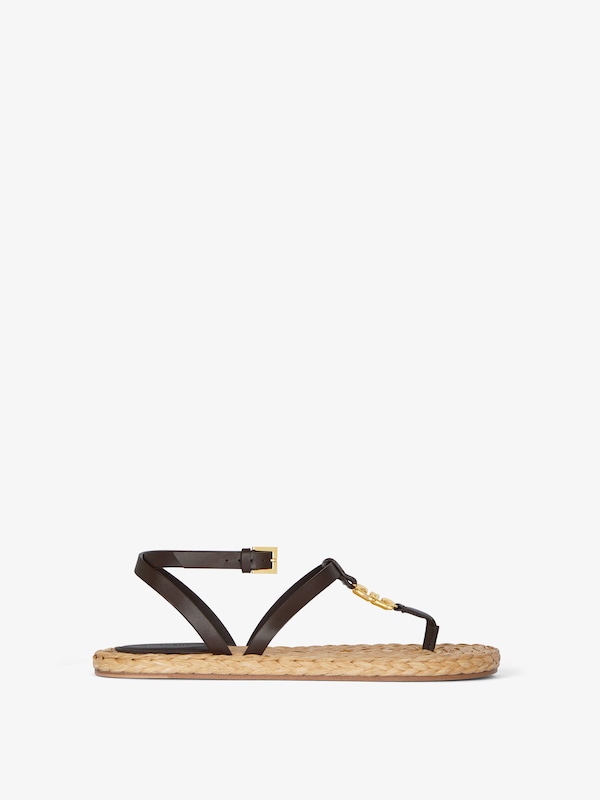 Givenchy 4G Liquid tong sandals in raffia