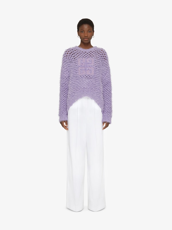 Givenchy 4G openwork sweater in wool and mohair
