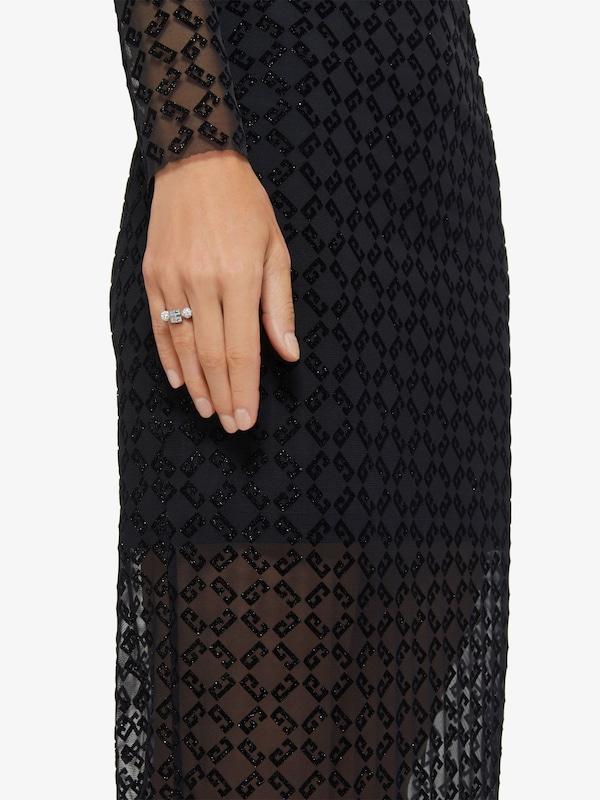 Givenchy 4G Ring In Metal With Crystals