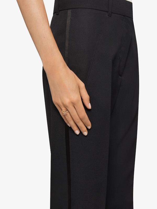 Givenchy 4G Ring In Metal With Crystals