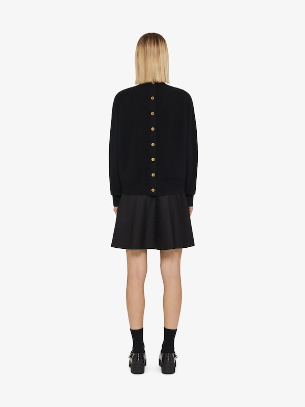 Givenchy 4G Sweater In Wool With Buttoned Back