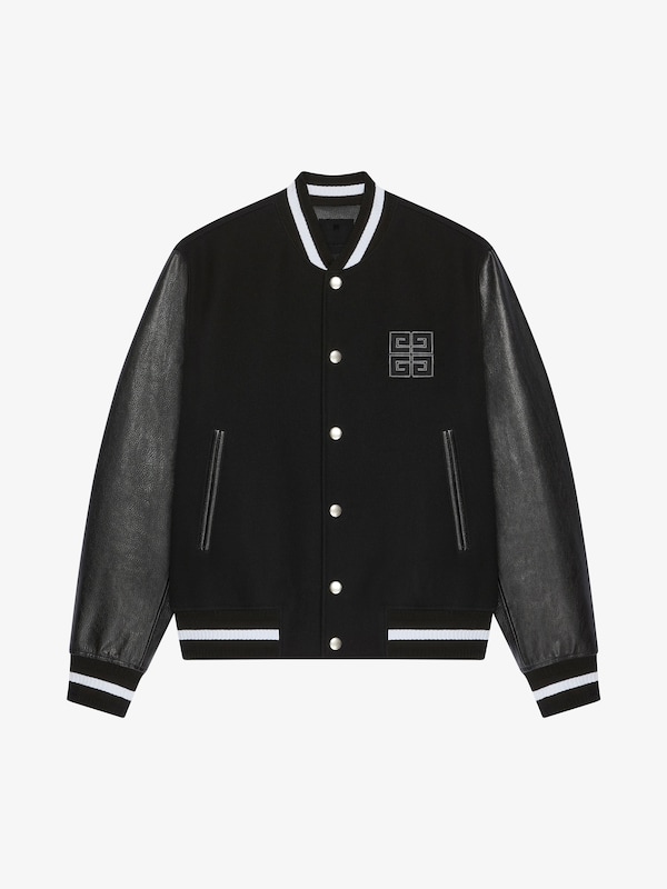 Givenchy 4G Varsity Jacket In Wool And Leather