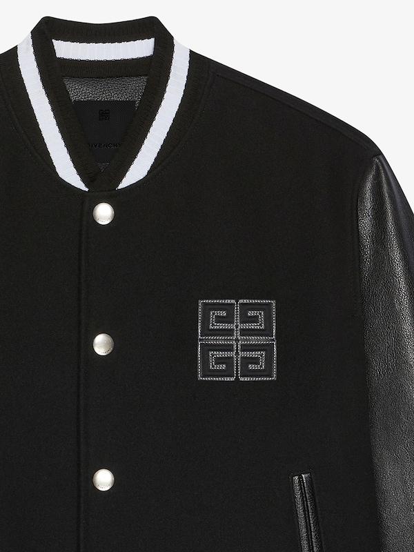 Givenchy 4G Varsity Jacket In Wool And Leather