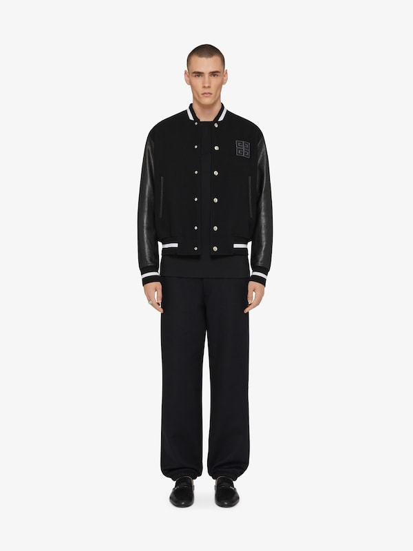 Givenchy 4G varsity jacket in wool and leather