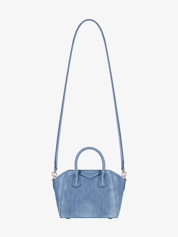 Givenchy Antigona Toy Bag In Washed Denim