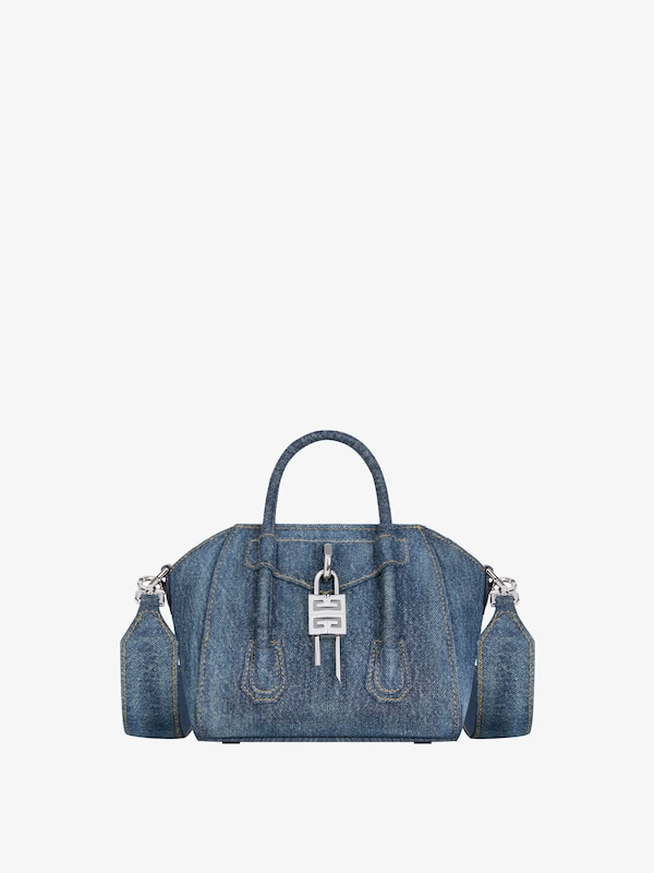 Givenchy Antigona Toy Lock bag in washed denim
