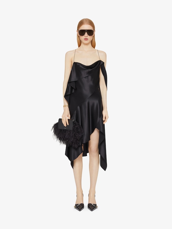 Givenchy Asymmetric draped dress in satin