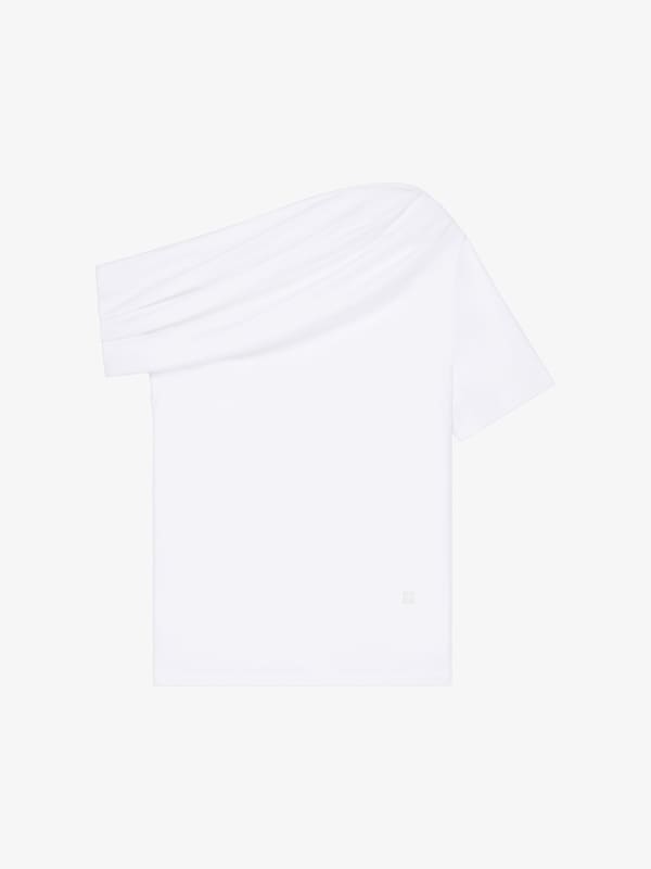 Givenchy Asymmetric Draped T-shirt In Jersey
