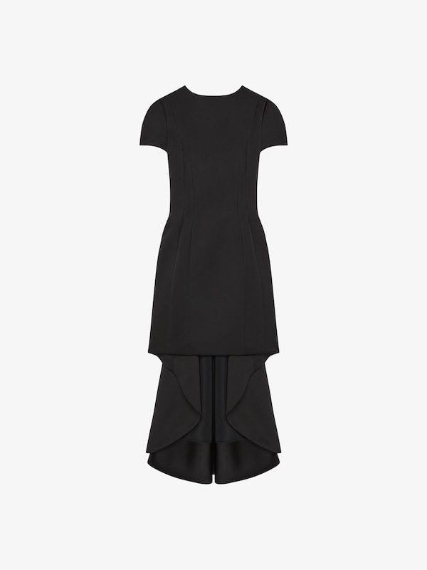 Givenchy Asymmetric Dress In Satin With Crystals