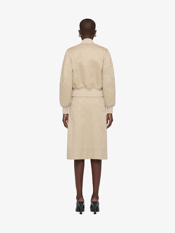 Givenchy Asymmetric Skirt In Monogram 72 Cotton