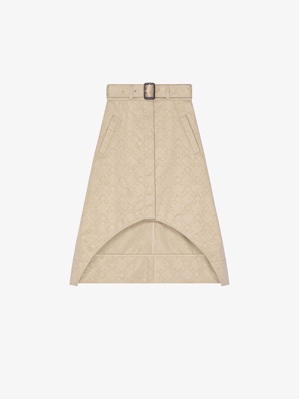 Givenchy Asymmetric Skirt In Monogram 72 Cotton