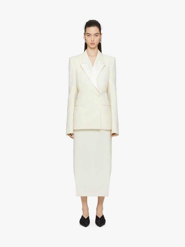 Givenchy Asymmetric skirt in wool and mohair