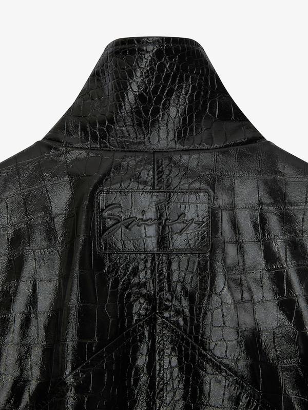 Givenchy Bi-material Biker Jacket In Leather
