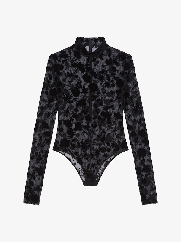 Givenchy Bodysuit in 4G Flowers tulle