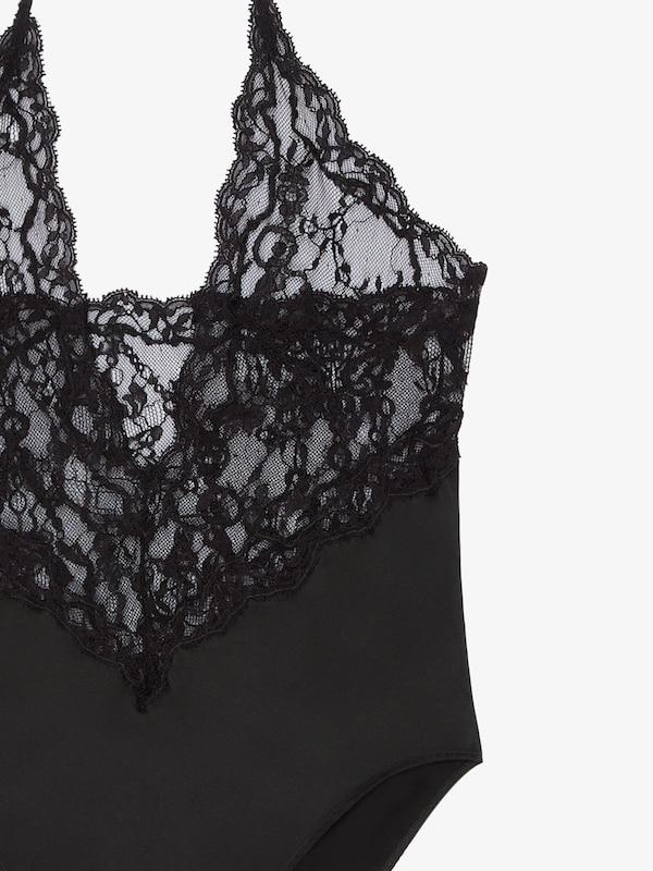 Givenchy Bodysuit In Chandelier Lace And Jersey
